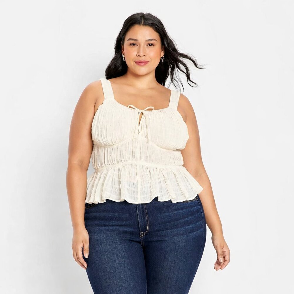 NWT Future Collective - Women's Gathered Babydoll Top - Future Collective